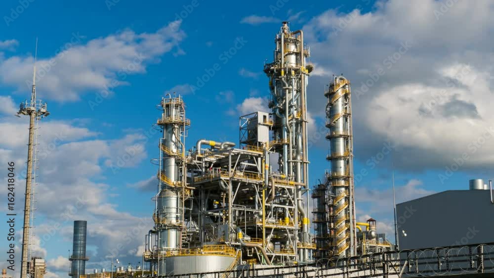Units for nitric acid production on fertilizer plant. Timelapse Units for nitric acid production on fertilizer plant. Timelapse