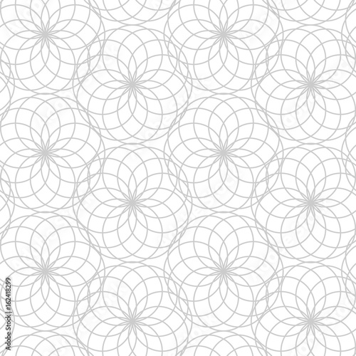 Ramadan Kareem black and white seamless pattern. Vector arabic ornate geometric islamic background