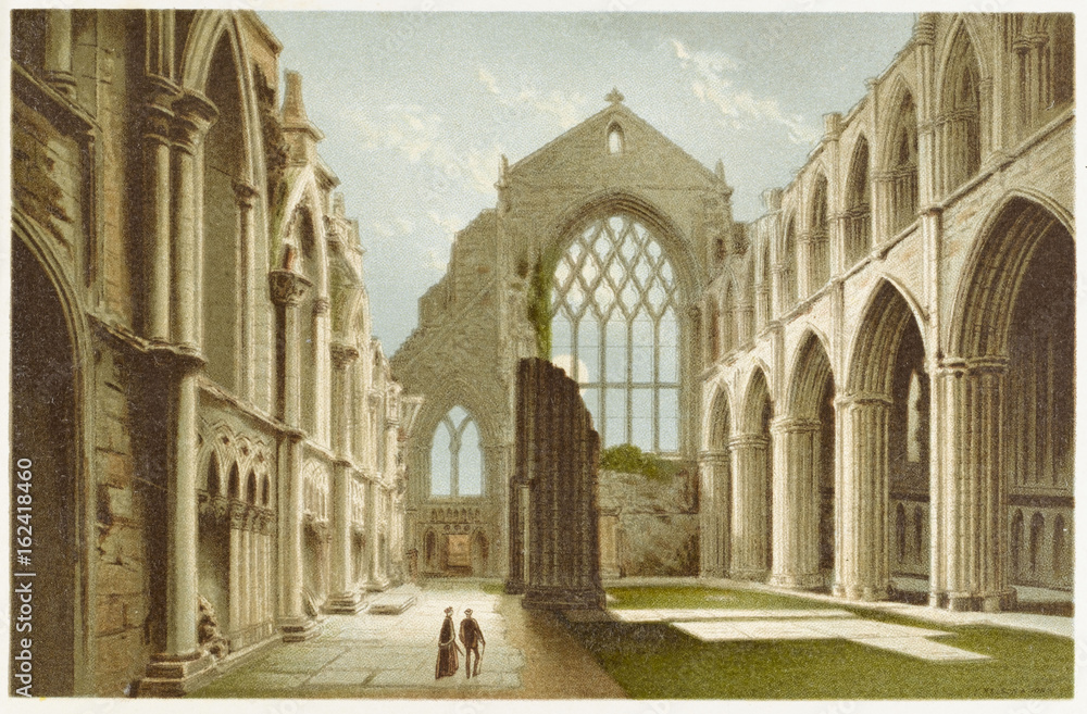 Ruined Abbey. Date: circa 1870