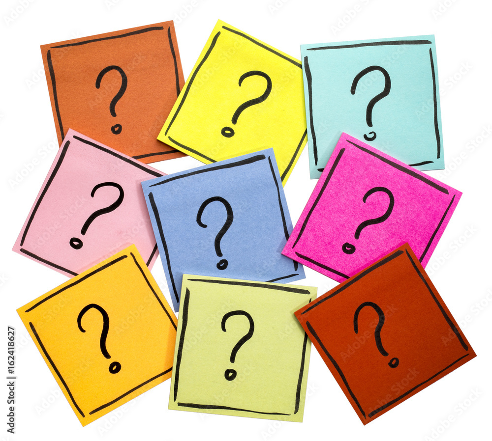 question mark abstract - sticky note set question mark abstract - sticky note set