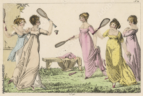 Obraz na plátně Sporting Fashions circa 1805. Date: circa 1805