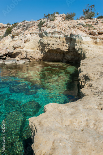  blue sea. Cyprus. cape greco national forest park 