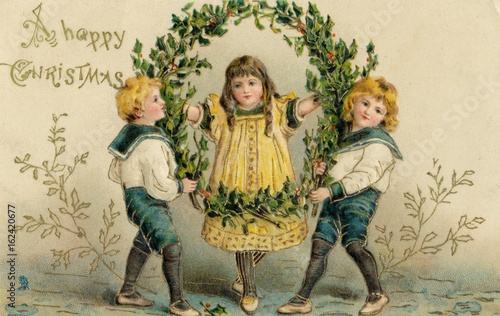 The Holly Wreath. Date: circa 1900