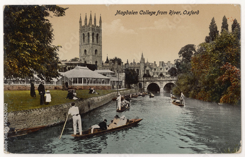 Fényképezés Punting in Oxford. Date: circa 1905