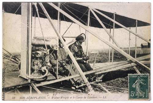 Wilbur Wright - Plane. Date: 1909 photo