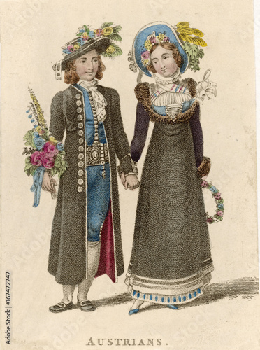 Racial Types - Austria Wedding. Date: circa 1820 photo