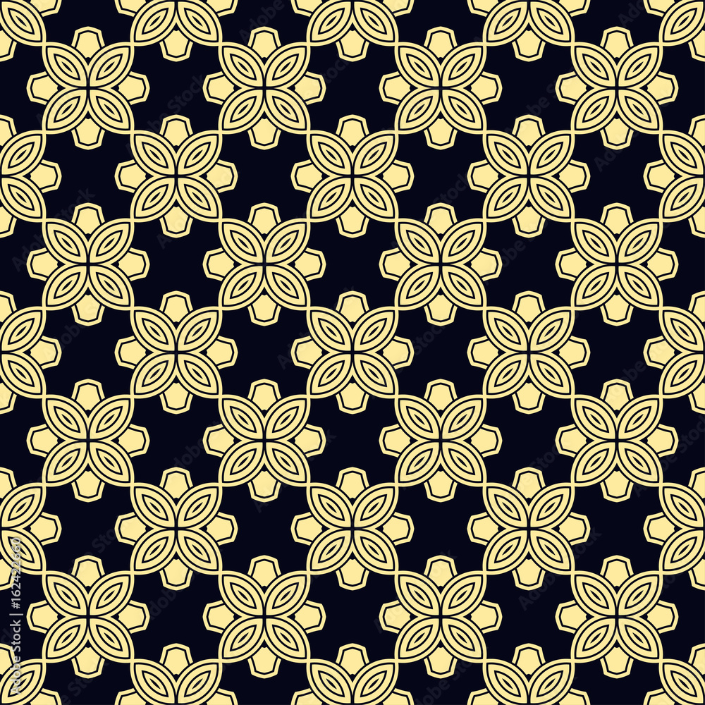 Seamless vintage wallpaper pattern. Ornamental decorative background. Vector template can be used for design of wallpaper, fabric, oilcloth, textile, wrapping paper and other design