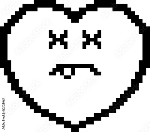 Dead 8-Bit Cartoon Heart