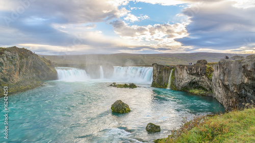 View of amazing Godafoss waterfall in Iceland