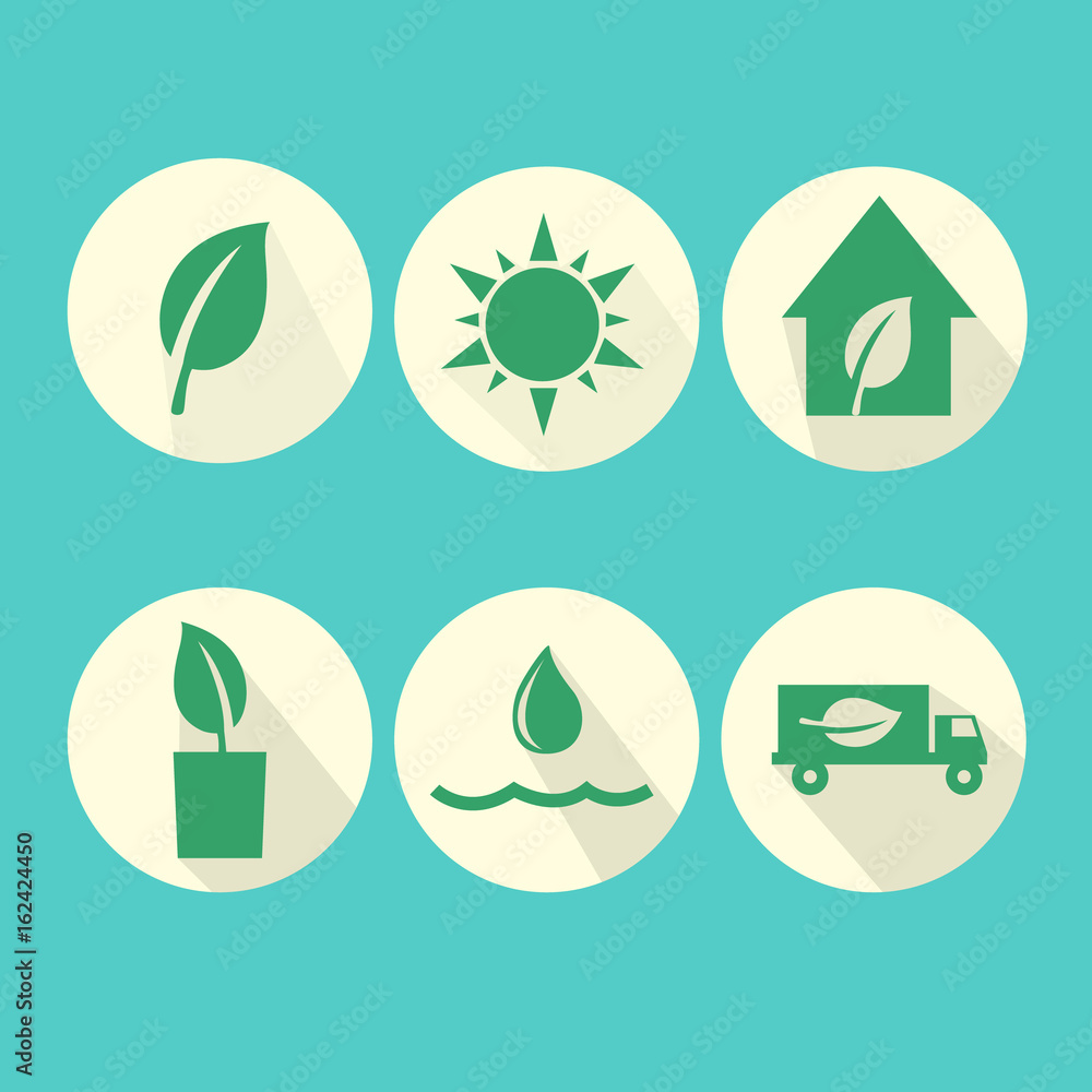 Obraz premium eco icon set