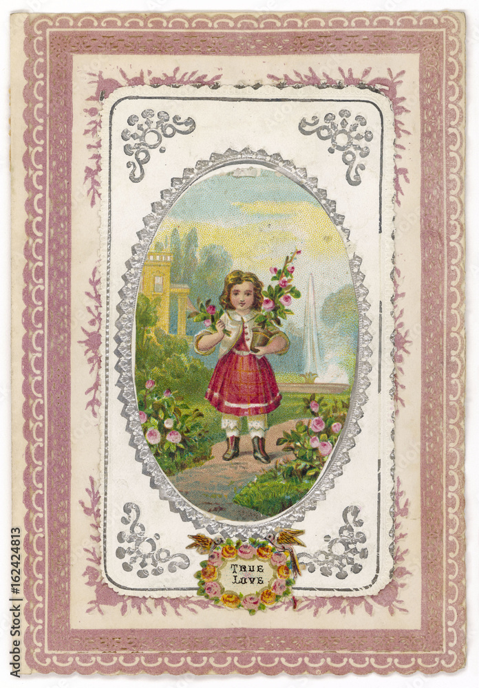 Obraz premium Valentine Card. Date: 1873