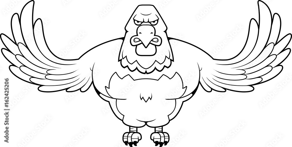 Obraz premium Cartoon Powerful Eagle