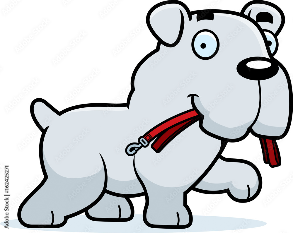 Cartoon Bulldog Leash Cartoon Bulldog Leash