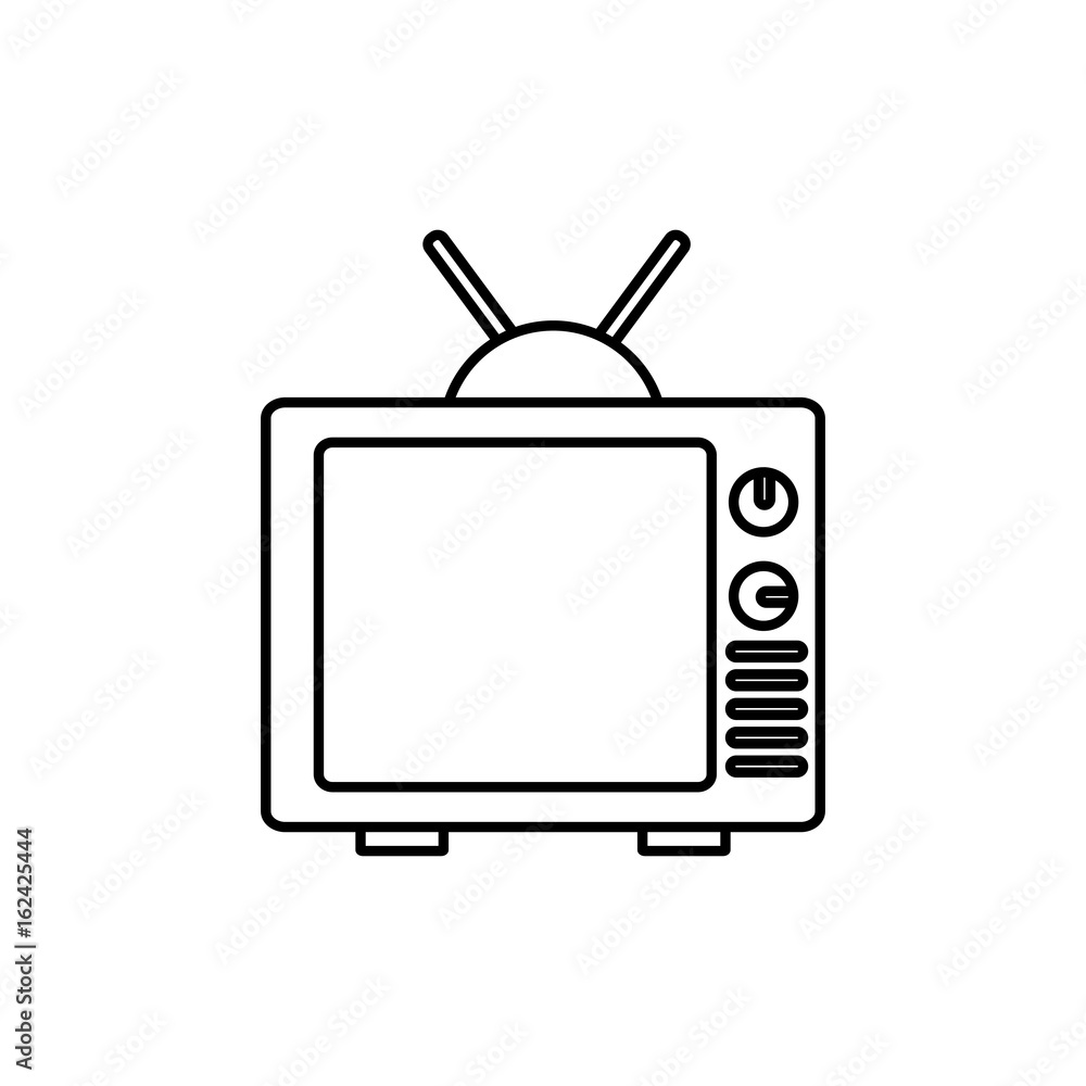 retro television icon retro television icon