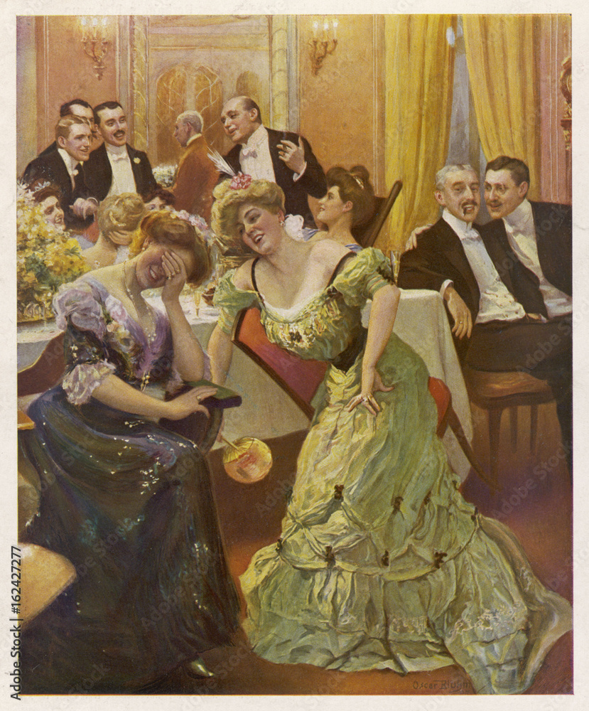 Party - Girls Laughing. Date: 1908