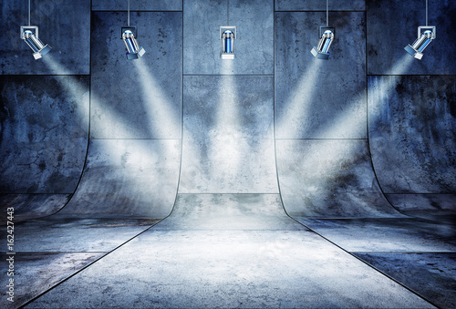 3D rendering of a studio background