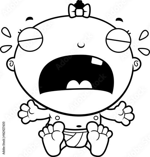 Cartoon Baby Girl Crying