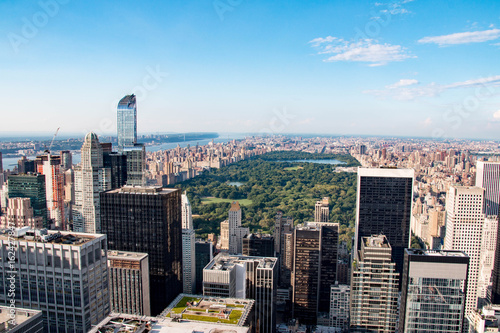 New York skyline with Central Park  United States