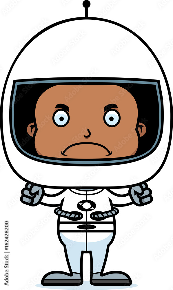 Cartoon Angry Astronaut Boy