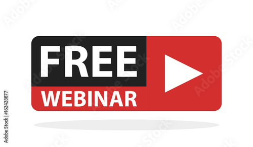 Free webinar play online button vector illustration