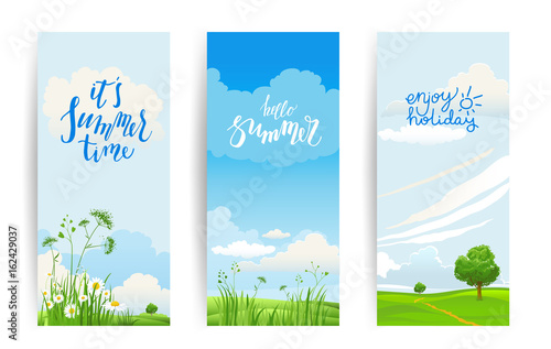 Summer banners nature