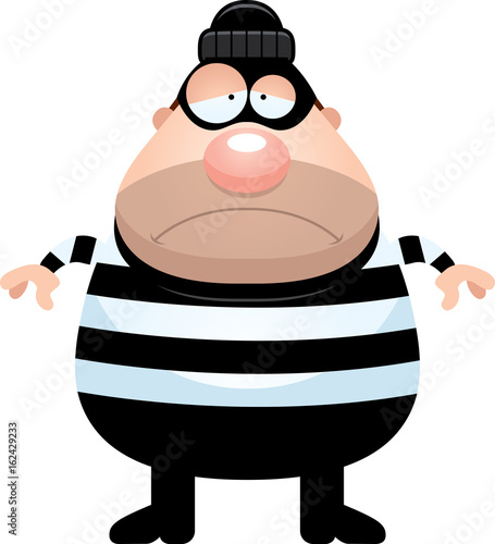 Sad Cartoon Burglar