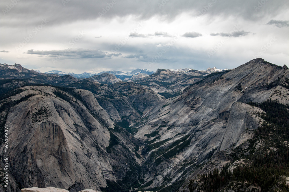 View from Half Dome in Yosemite National Park, California