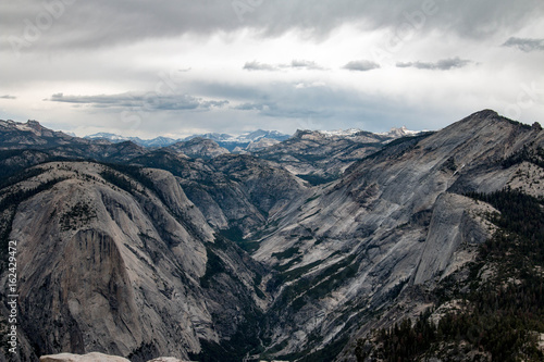 View from Half Dome in Yosemite National Park, California