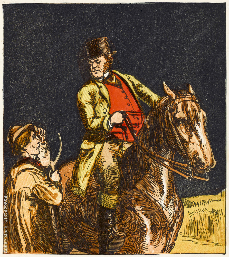 Obraz premium Farmer and Farmworker. Date: 1867