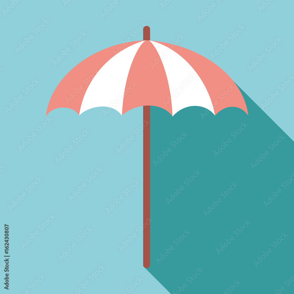 Parasol summer sun protection vector icon