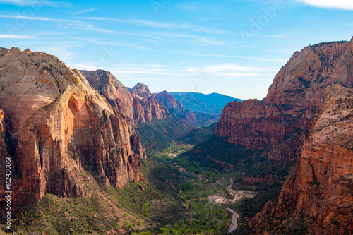 View from Angels Landing, Zion National Park, Utah © evenfh