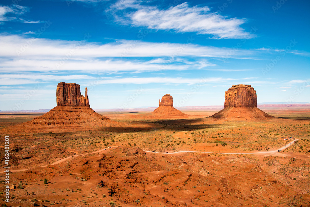 Monument Valley on the border between Utah and Arizona, United States