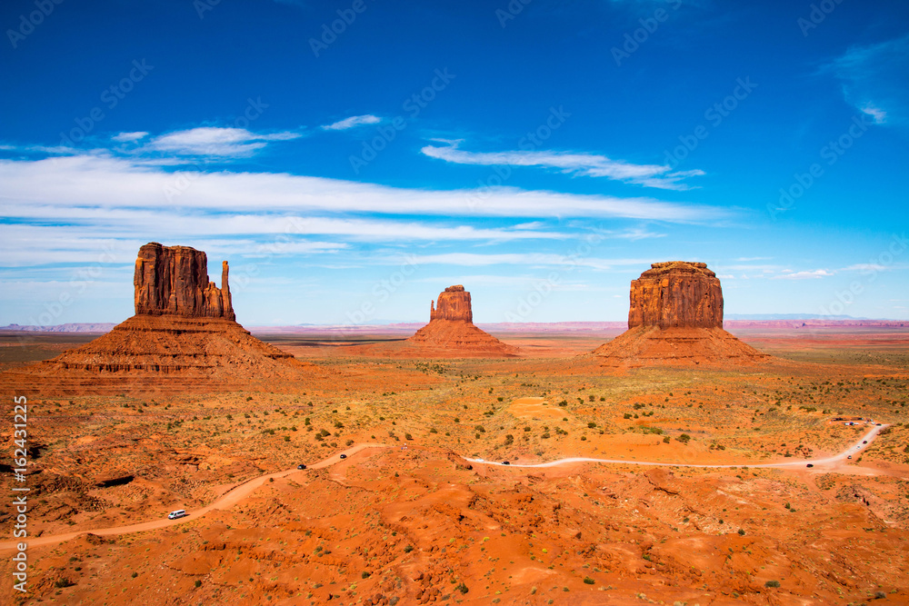 Monument Valley on the border between Utah and Arizona, United States