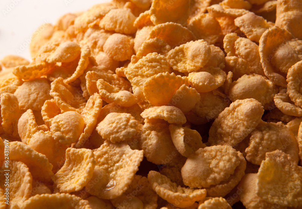 Pile of caramel cornflakes Pile of caramel cornflakes