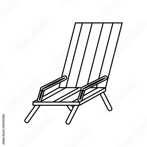 Beach chair isolated