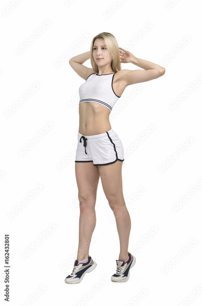 Young woman is engaged in fitness and yoga. Young woman is engaged in fitness and yoga.