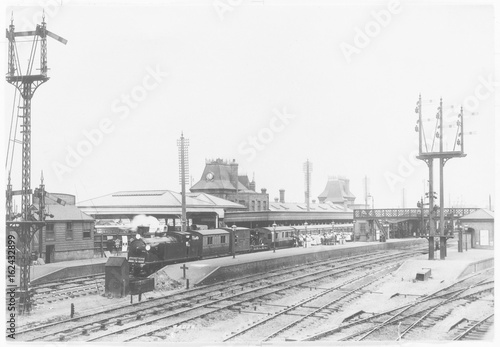 Clapham Junction Railway Station. Date: 1900 photo