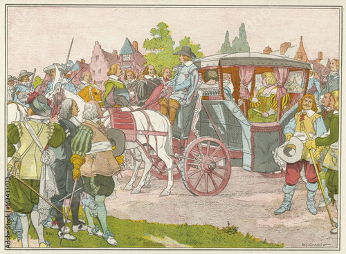 Foto 17th century Closed Carriage. Date: circa 1630