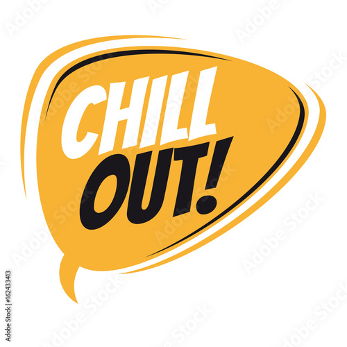 chill out retro speech balloon