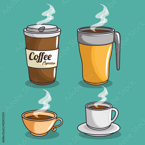 coffee icons set vector illustration graphic design