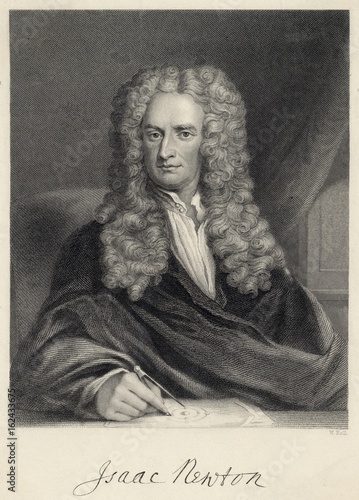 Fotografie, Tablou Sir Isaac Newton  English mathematician. Date: 1680s