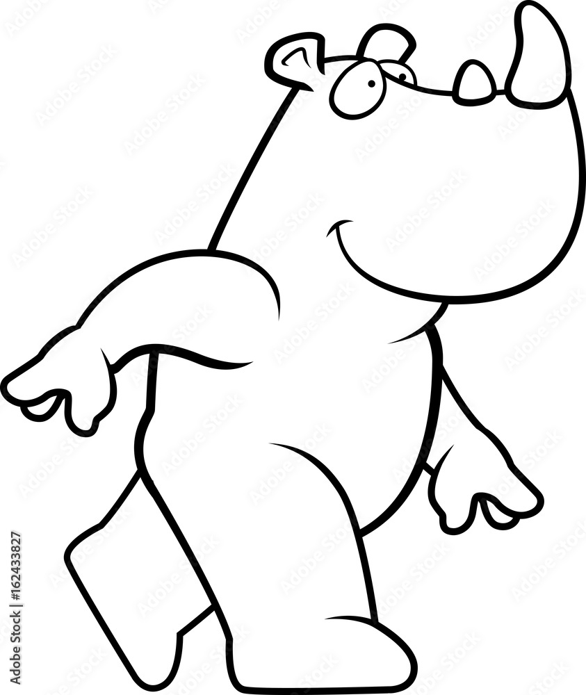 Fototapeta premium Rhino Walking