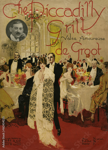 Piccadilly Grill 1915. Date: 1915