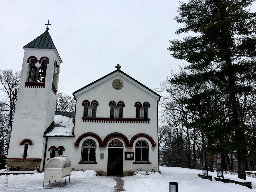 Serbian church in winter