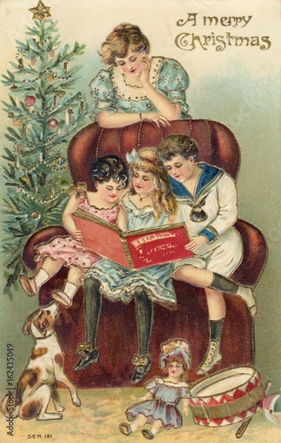 Enjoying Presents. Date: 1905