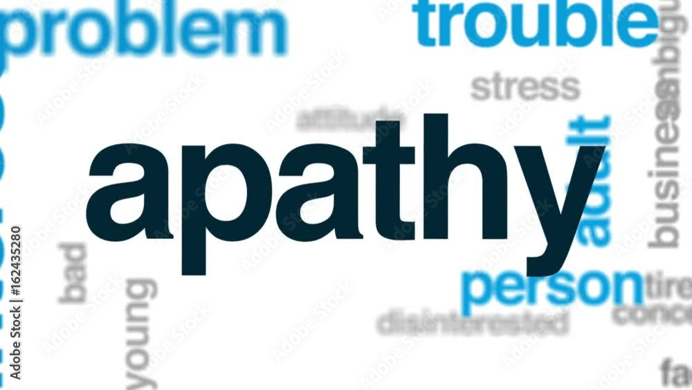 Apathy animated word cloud, text design animation. Apathy animated word cloud, text design animation.