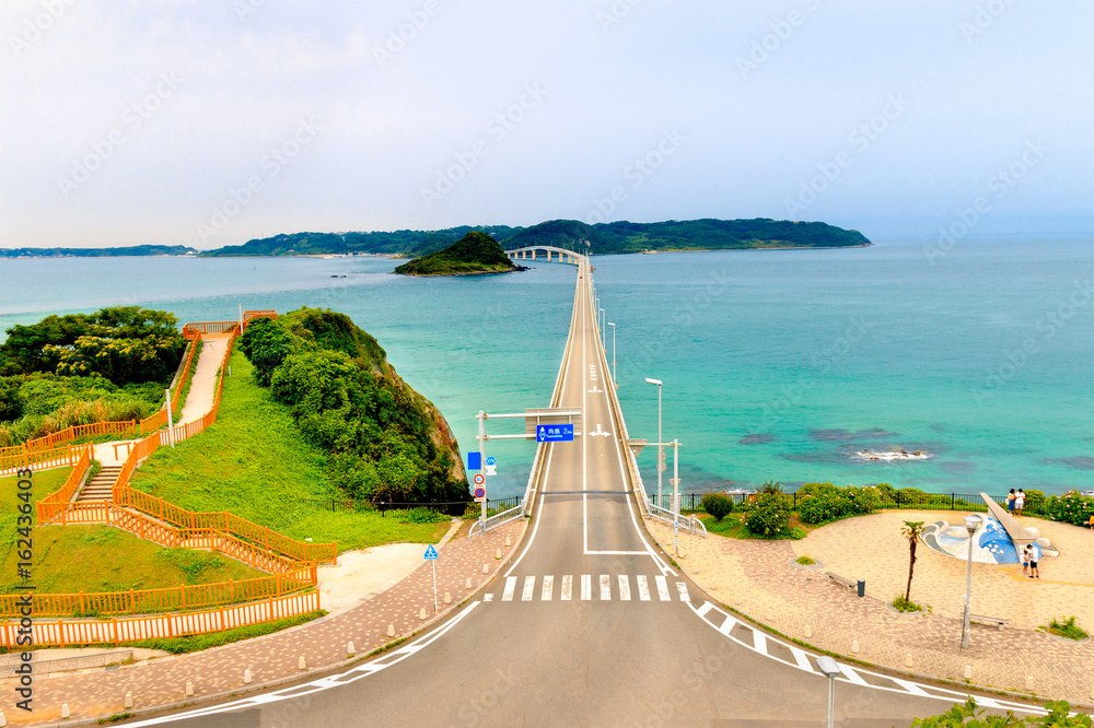 Tsunoshima Island and Bridge in Shimonoseki, Japan