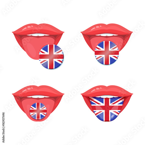 English flags set