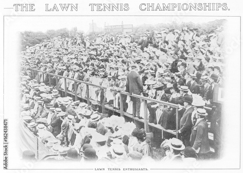 Wimbledon Crowd 1909. Date: 1909