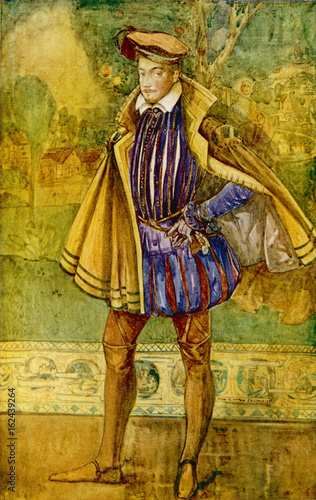 Canvas Print Englishman 1580. Date: circa 1580